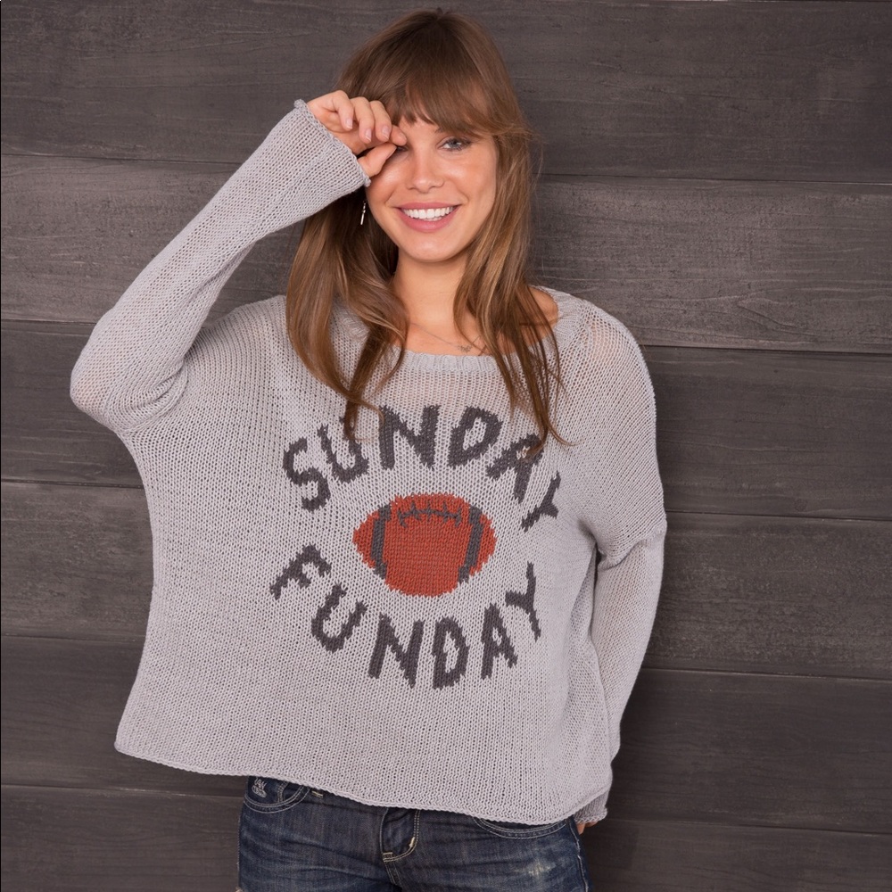 Sunday Funday Cotton Crew Neck Sweater